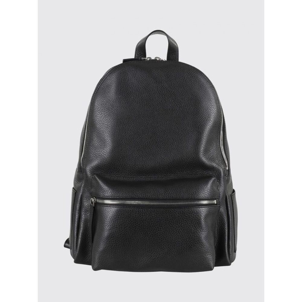 Orciani Men Orciani Micron Hammered Leather Backpack